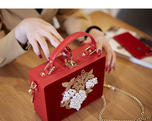 Tassels Ring Design Evening Purse For Bridal